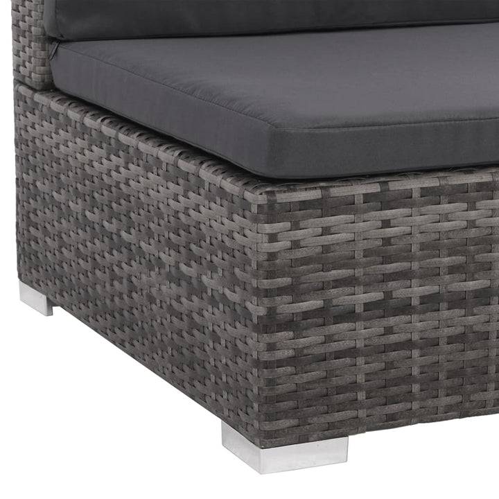 Vixl Set Mobilier De Grădină Cu Perne, 6 Piese, , Poliratan