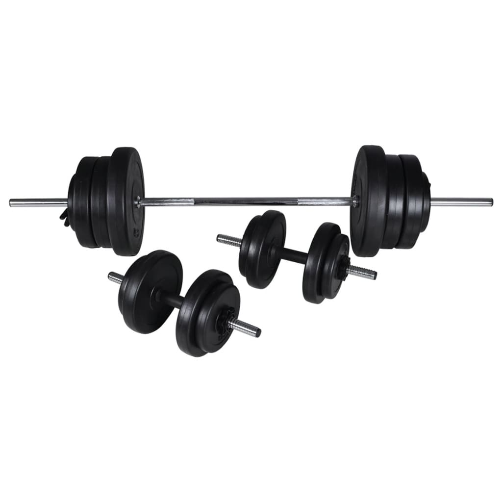 Bancă De Antrenament Cu Set De Haltere Și Gantere, 60,5 Kg