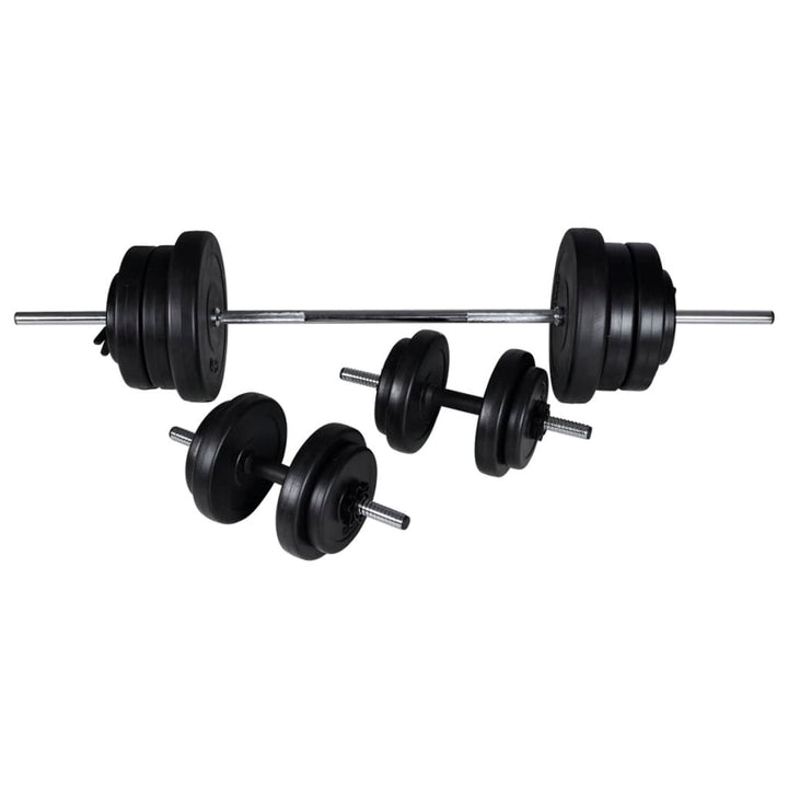 Bancă De Antrenament Cu Set De Haltere Și Gantere, 60,5 Kg