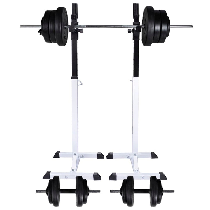 Suport Haltere Genuflexiuni Cu Halteră Și Set Gantere 60,5 Kg