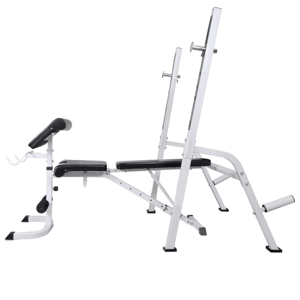 Bancă Antrenament Rastel Greutăți, Set Haltere/Gantere, 60,5Kg