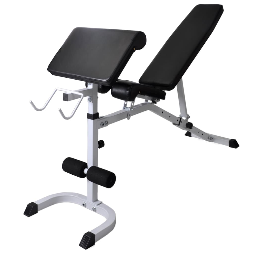 Bancă Antrenament Rastel Greutăți, Set Haltere/Gantere, 60,5Kg