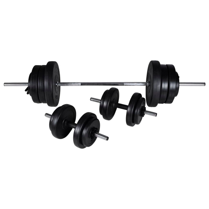 Bancă De Greutăți Cu Raft, Set De Gantere Și Haltere, 60,5Kg