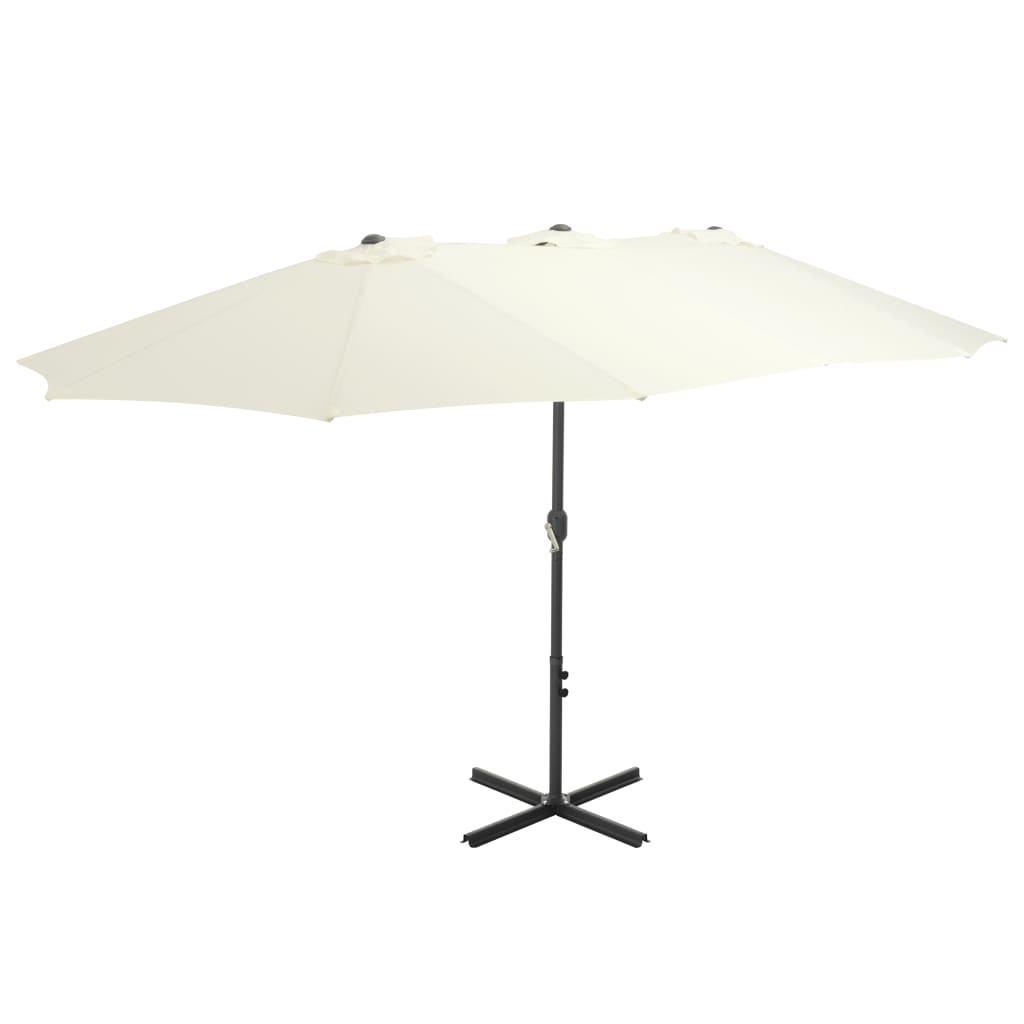 Umbrelă De Soare Cu Stâlp Aluminiu, , 460 X 270 Cm