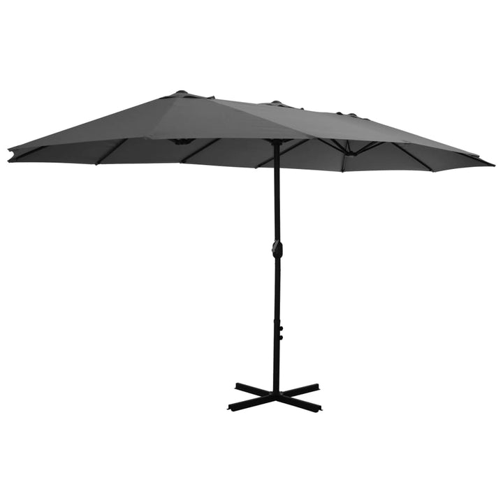 Umbrelă De Soare Cu Stâlp Aluminiu, , 460 X 270 Cm