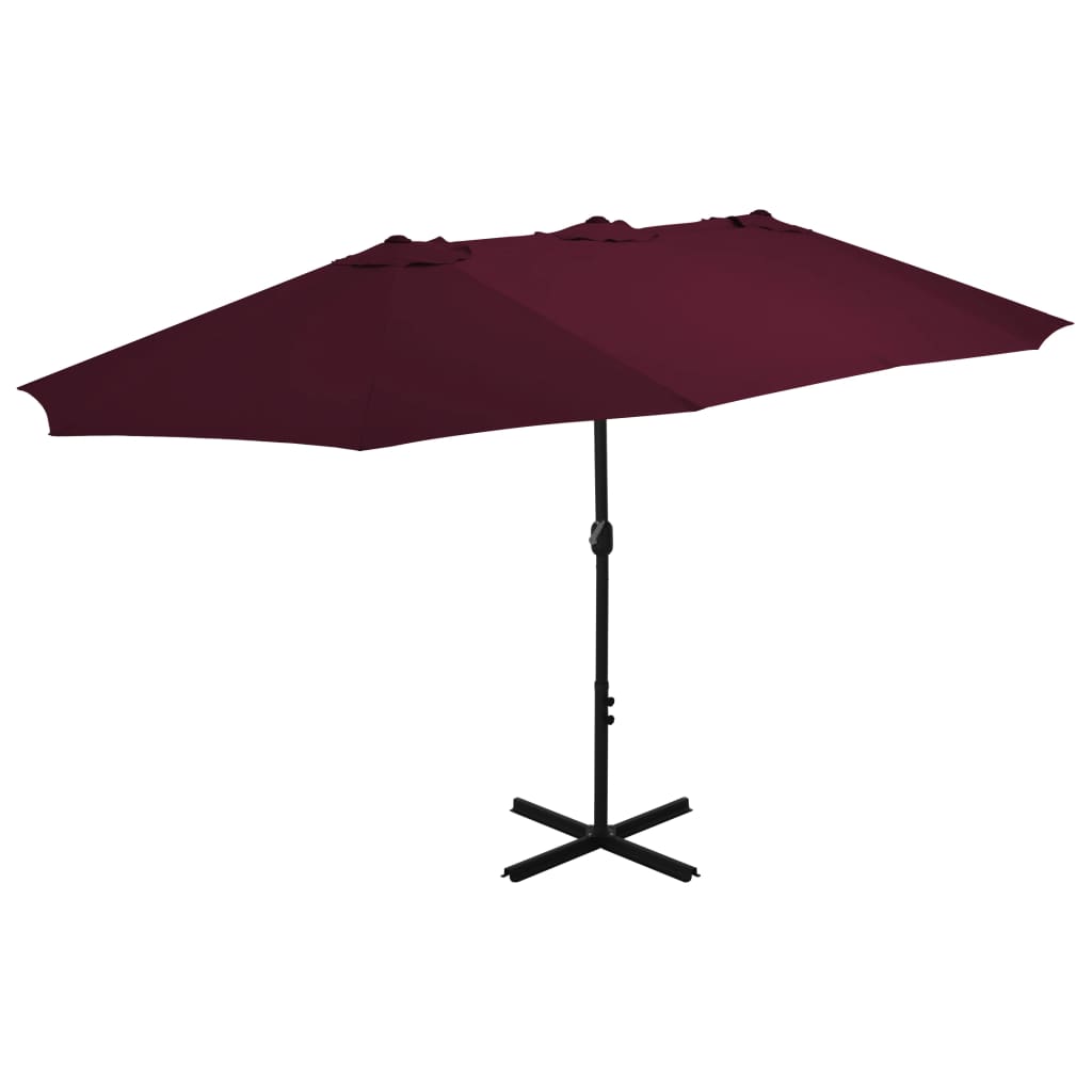 Umbrelă De Soare Cu Stâlp Aluminiu, , 460 X 270 Cm
