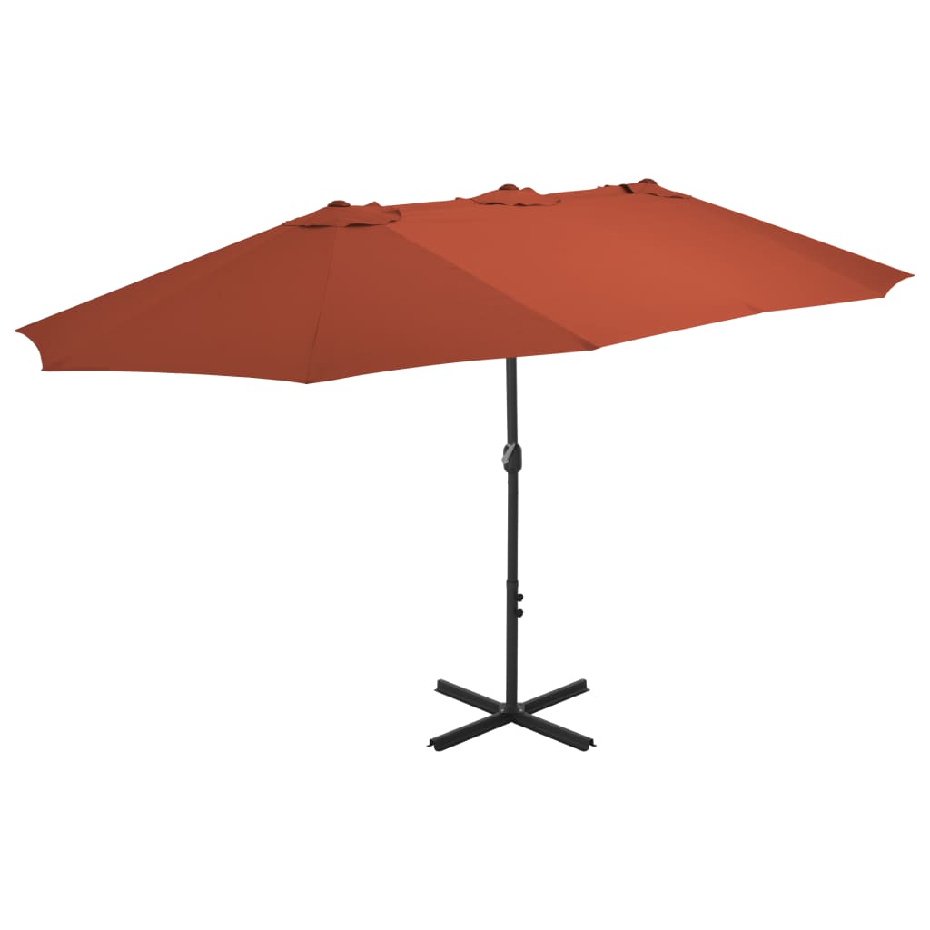 Umbrelă De Soare Cu Stâlp Aluminiu, , 460 X 270 Cm
