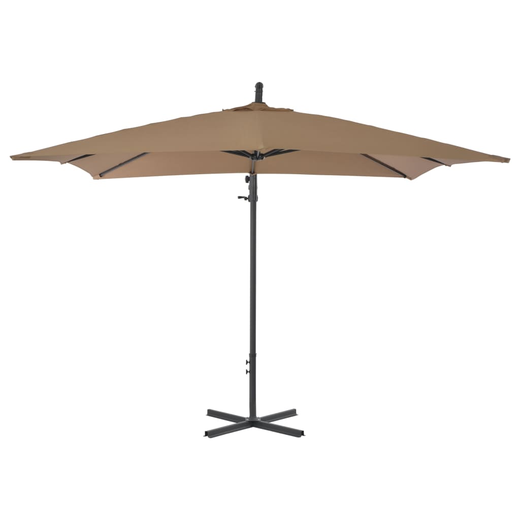 Umbrelă În Consolă Cu Stâlp Din Oțel, Taupe, 250X250 Cm