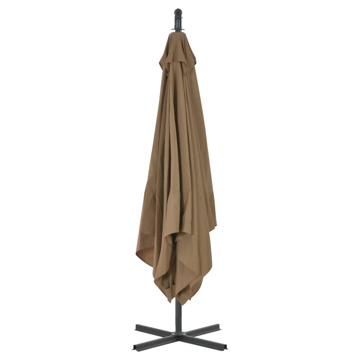 Umbrelă În Consolă Cu Stâlp Din Oțel, Taupe, 250X250 Cm