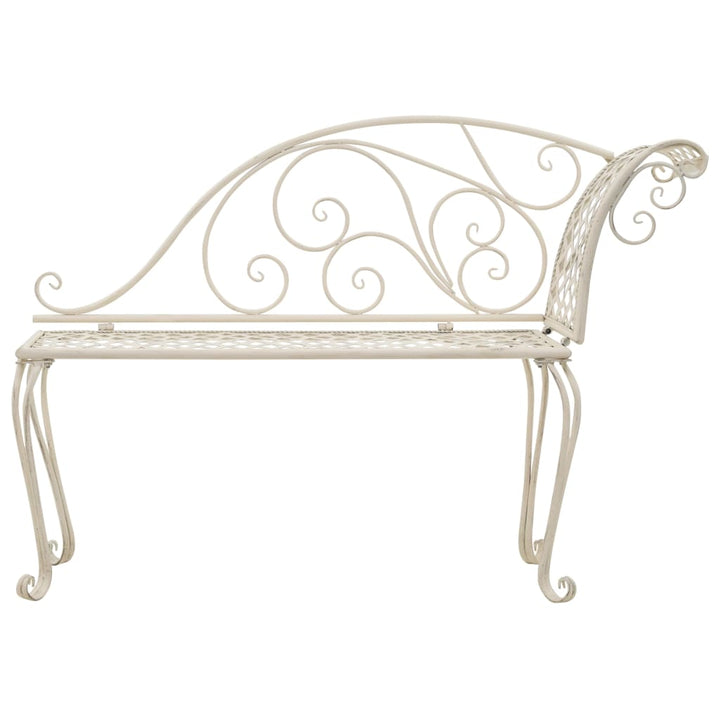 Bancă Șezlong De Grădină, Vintage, 128 Cm, Metal