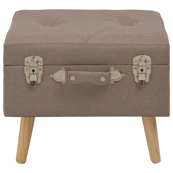 Taburete Cu Depozitare, 3 Buc., , Material Textil