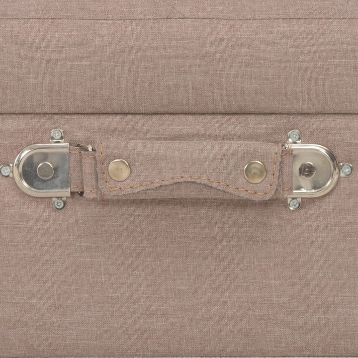 Taburete Cu Depozitare, 3 Buc., , Material Textil