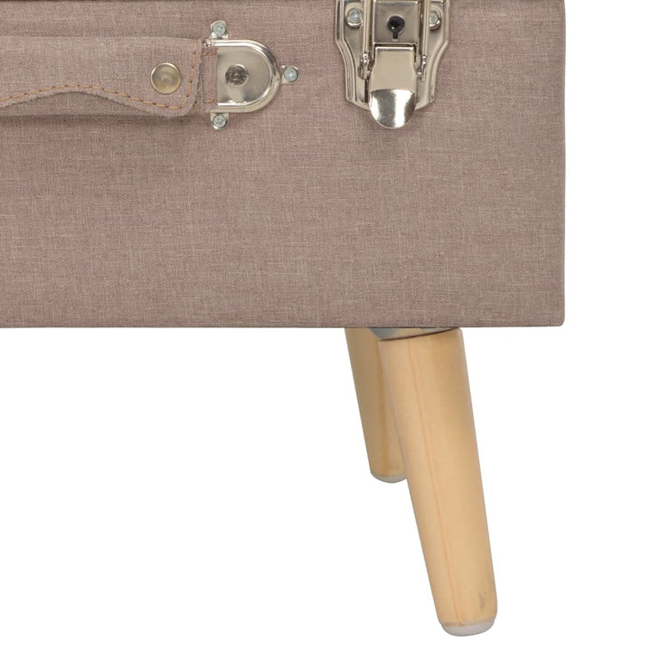 Taburete Cu Depozitare, 3 Buc., , Material Textil