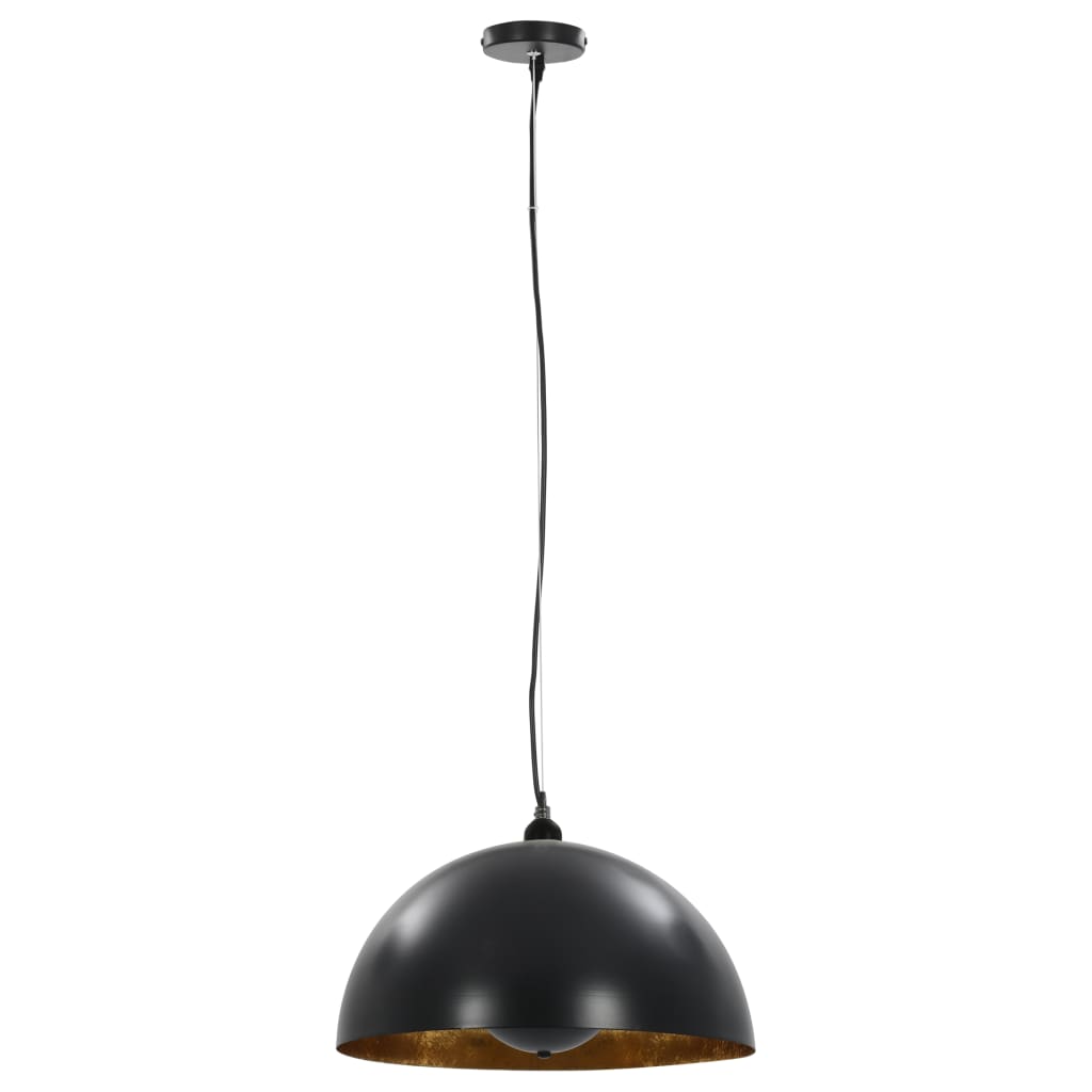 Lustre, 2 Buc., Negru Și Auriu, Semisferic, , E27