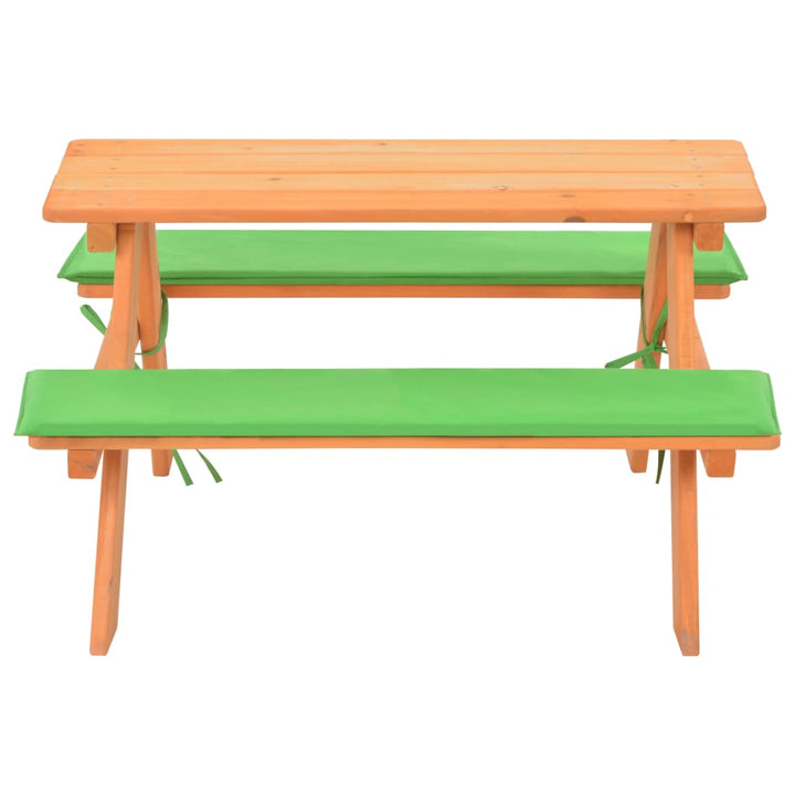 Masă Cu Bănci Pentru Picnic Copii 89X79X50Cm Lemn Masiv Brad