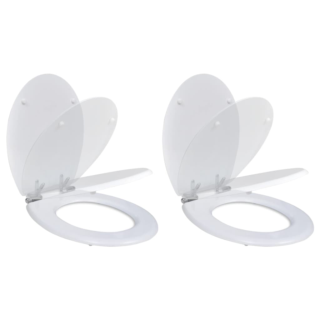 Scaune Wc Cu Capac, 2 Buc., Mdf, Model Savană