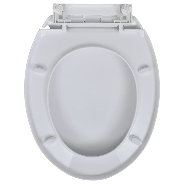 Capace Wc Cu Închidere Silențioasă, 2 Buc., Alb, Plastic