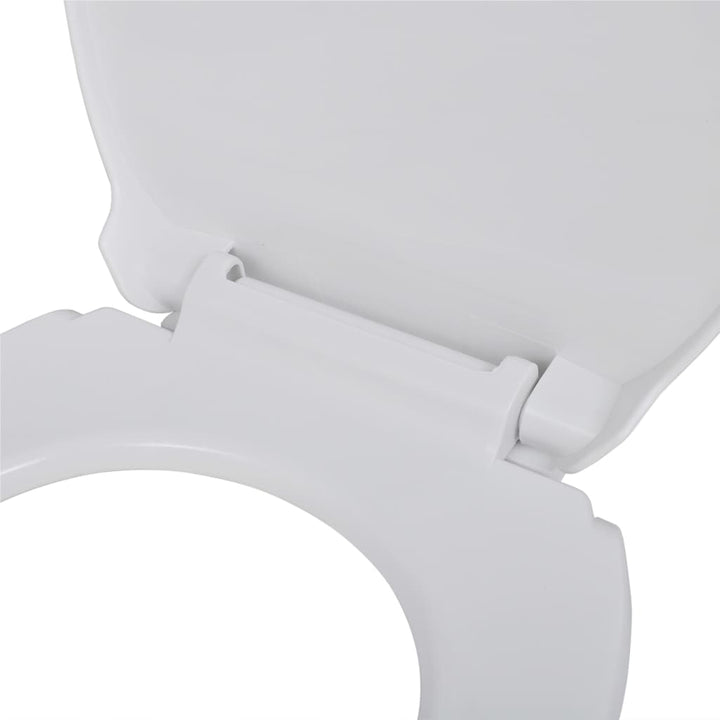 Capace Wc Cu Închidere Silențioasă, 2 Buc., Alb, Plastic