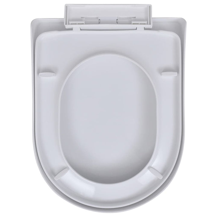 Capace Wc Cu Închidere Silențioasă, 2 Buc., Alb, Plastic