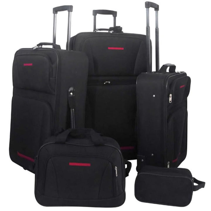 Set De Bagaje De Călătorie, 5 Piese, , Material Textil