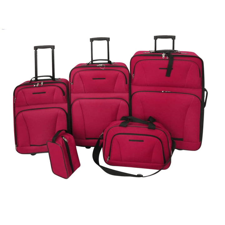 Set De Bagaje De Călătorie, 5 Piese, , Material Textil