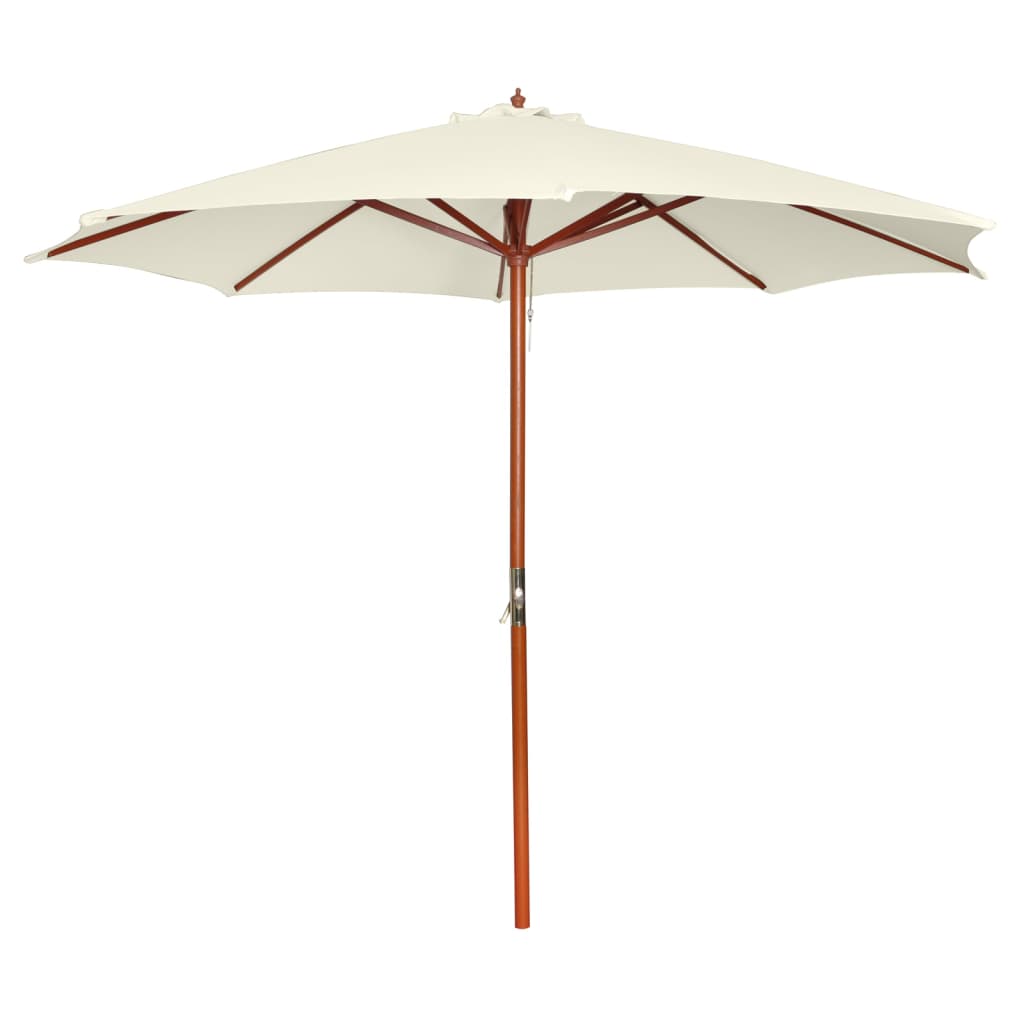 Umbrelă De Exterior Cu Stâlp Din Lemn, 300 Cm, Teracotă
