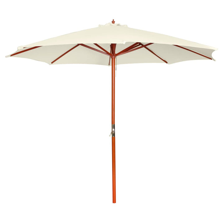Umbrelă De Exterior Cu Stâlp Din Lemn, 300 Cm, Teracotă