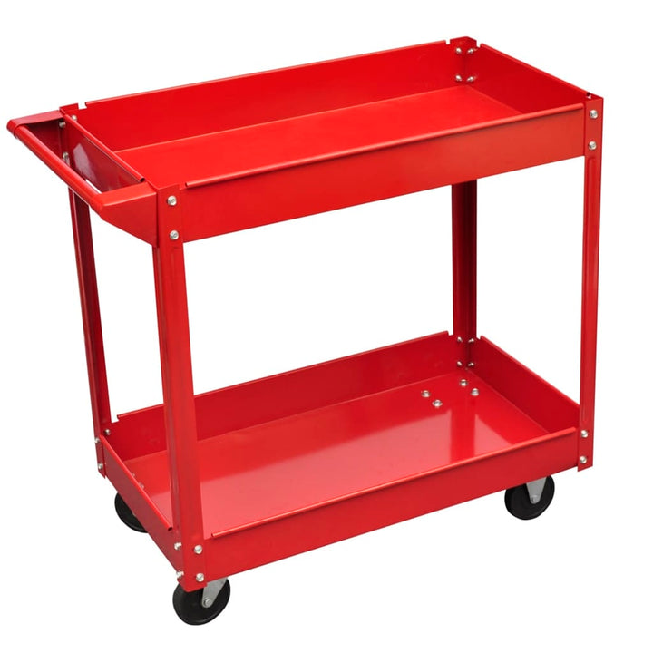 Cărucior Pentru Scule De Atelier, 2 Buc., 100 Kg, 2 Rafturi
