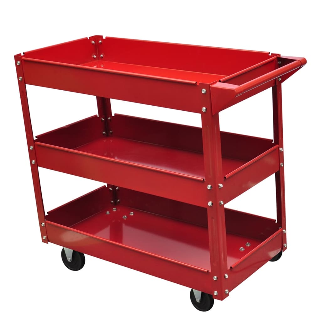 Cărucior Pentru Scule De Atelier, 2 Buc., 100 Kg, 2 Rafturi