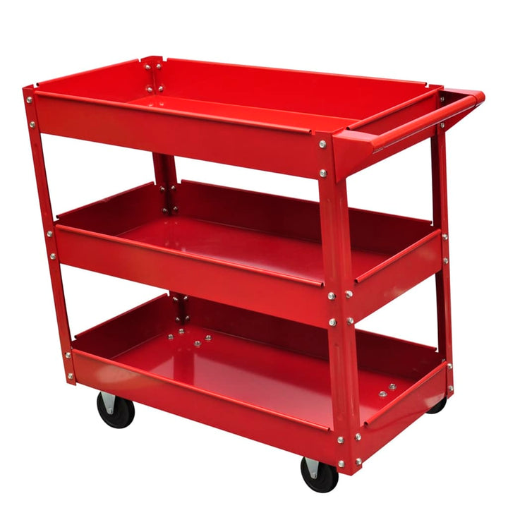 Cărucior Pentru Scule De Atelier, 2 Buc., 100 Kg, 2 Rafturi