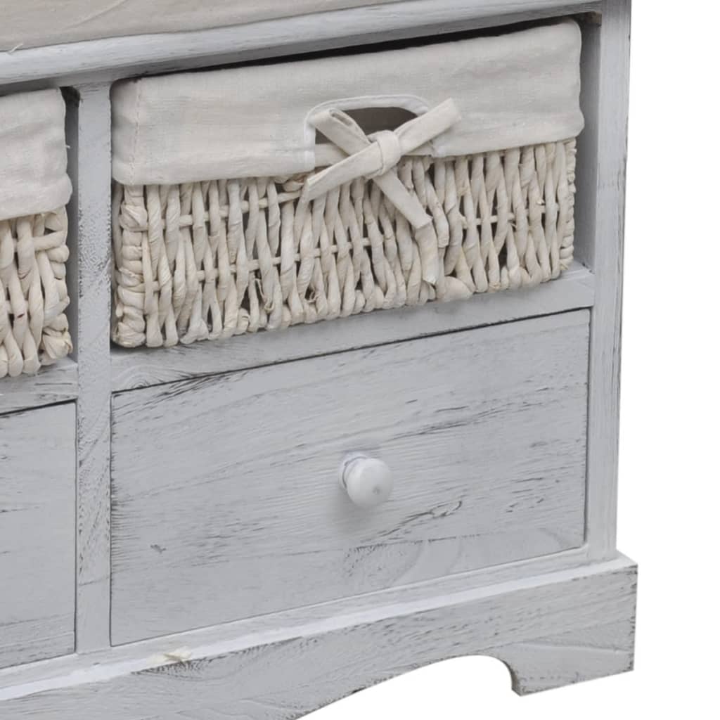 Bancă De Depozitare, , 62X33X42 Cm, Lemn De Paulownia
