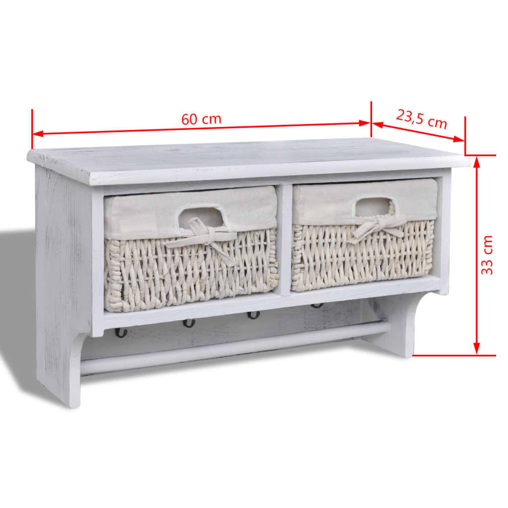 Raft De Perete, , 60 X 23,5 X 33 Cm, Lemn De Paulownia