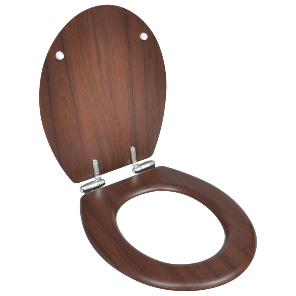 Scaune Wc Cu Capac, 2 Buc., Mdf, Model Savană