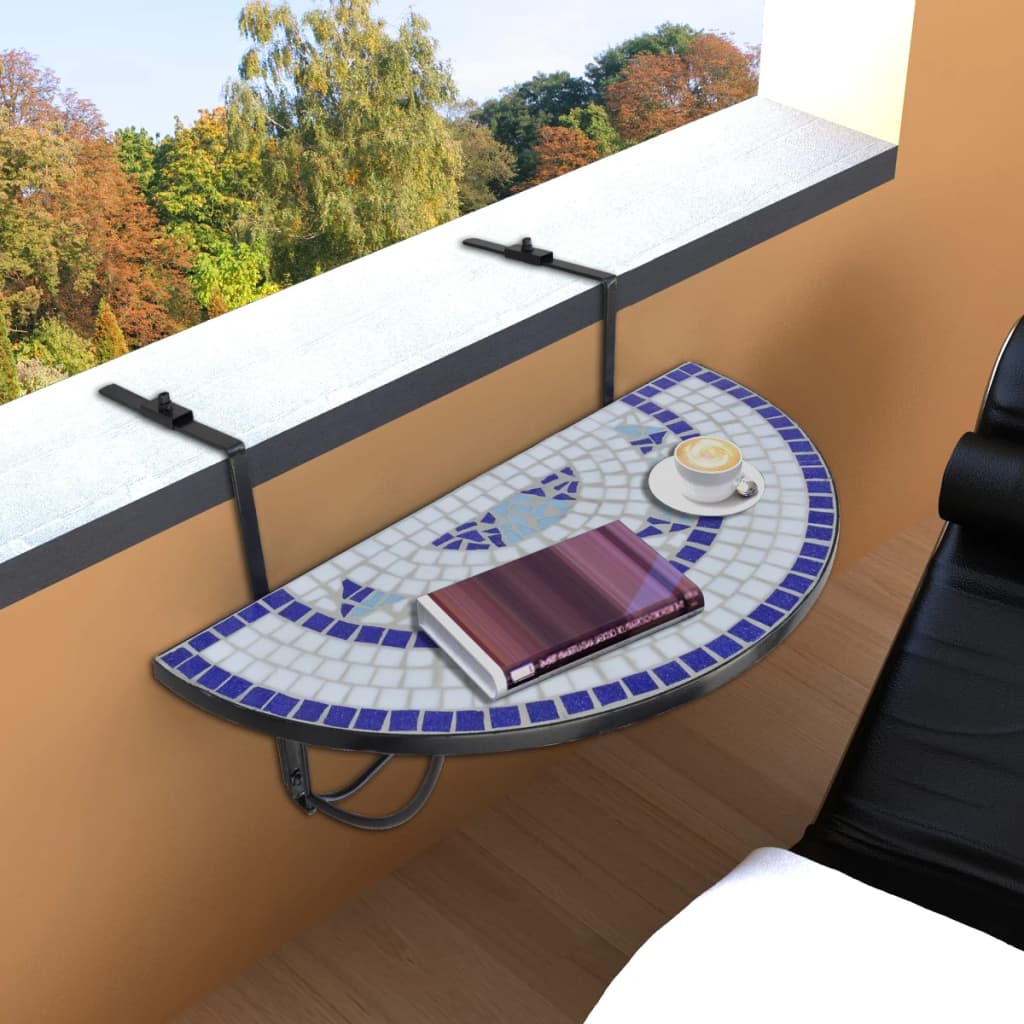 Masă De Balcon Suspendată, Și Alb, Mozaic