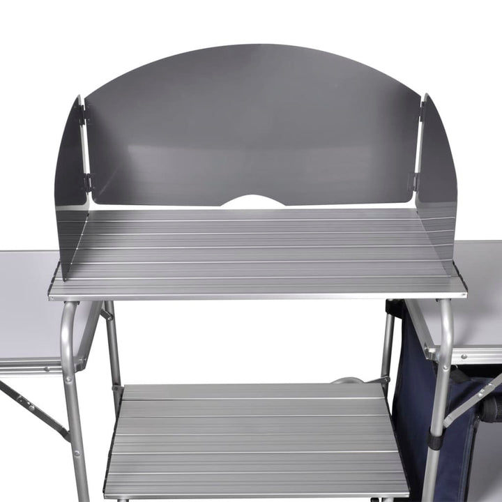 Bucătărie De Camping Pliabilă, Cu Paravânt, Aluminiu