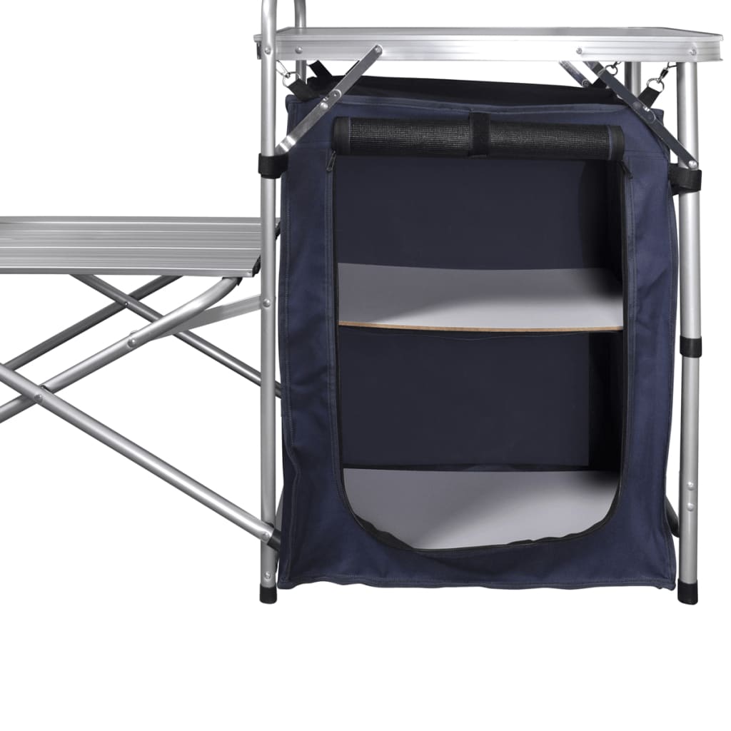 Bucătărie De Camping Pliabilă, Cu Paravânt, Aluminiu