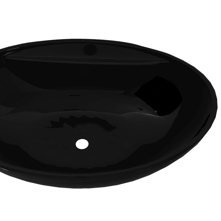 Chiuvetă Baie, Orificiu Robinet/Preaplin, , Ceramică, Oval