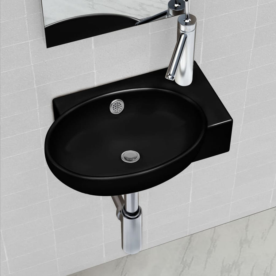Chiuvetă Baie Orificiu Robinet/Preaplin, , Ceramică, Rotund