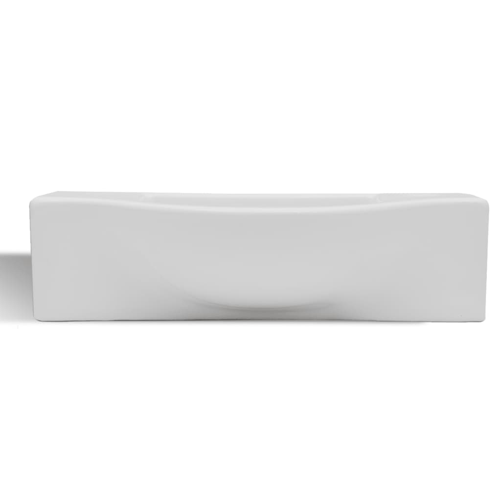 Chiuvetă De Baie Din Ceramică, Gaură Pentru Robinet Și Preaplin,