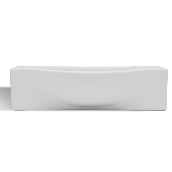 Chiuvetă De Baie Din Ceramică, Gaură Pentru Robinet Și Preaplin,