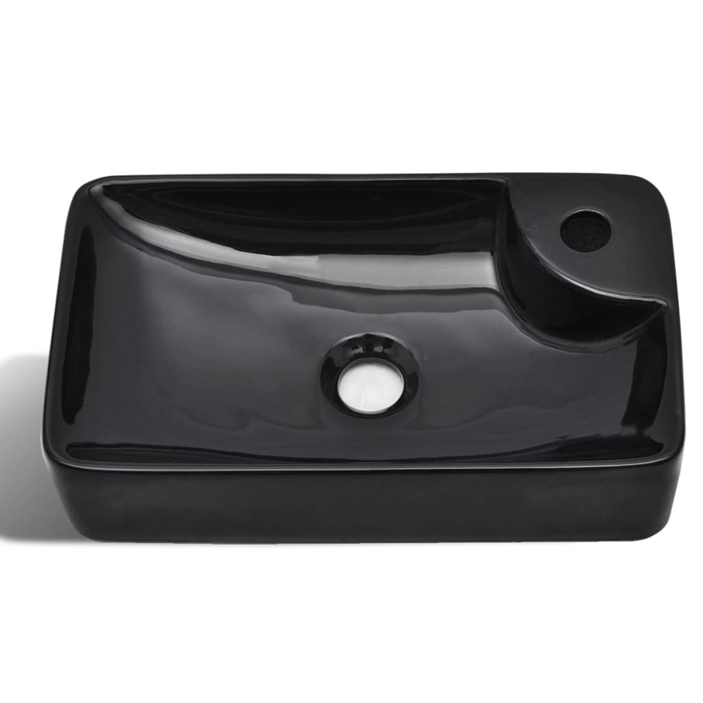 Chiuvetă De Baie Din Ceramică Cu Gaură Pentru Robinet,