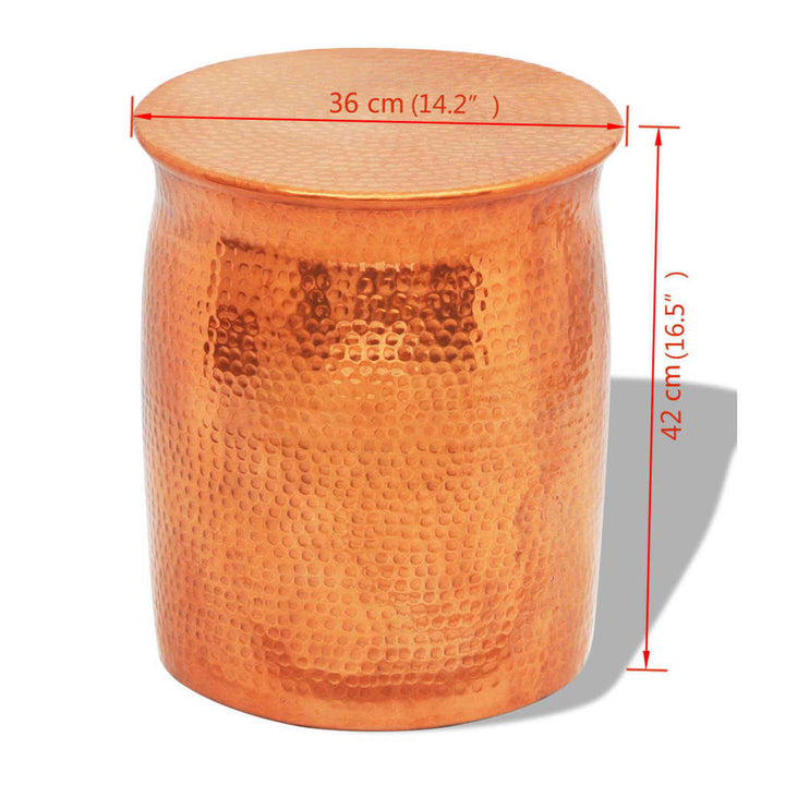 Scaun/Masă Laterală, Aluminiu Bătut La Ciocan, /Alamă