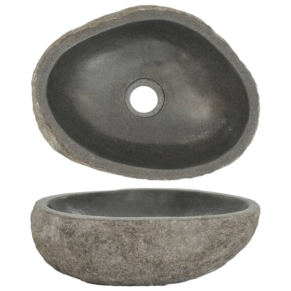 Chiuvetă Din Piatră De Râu, (29-38)X(24-31) Cm, Oval