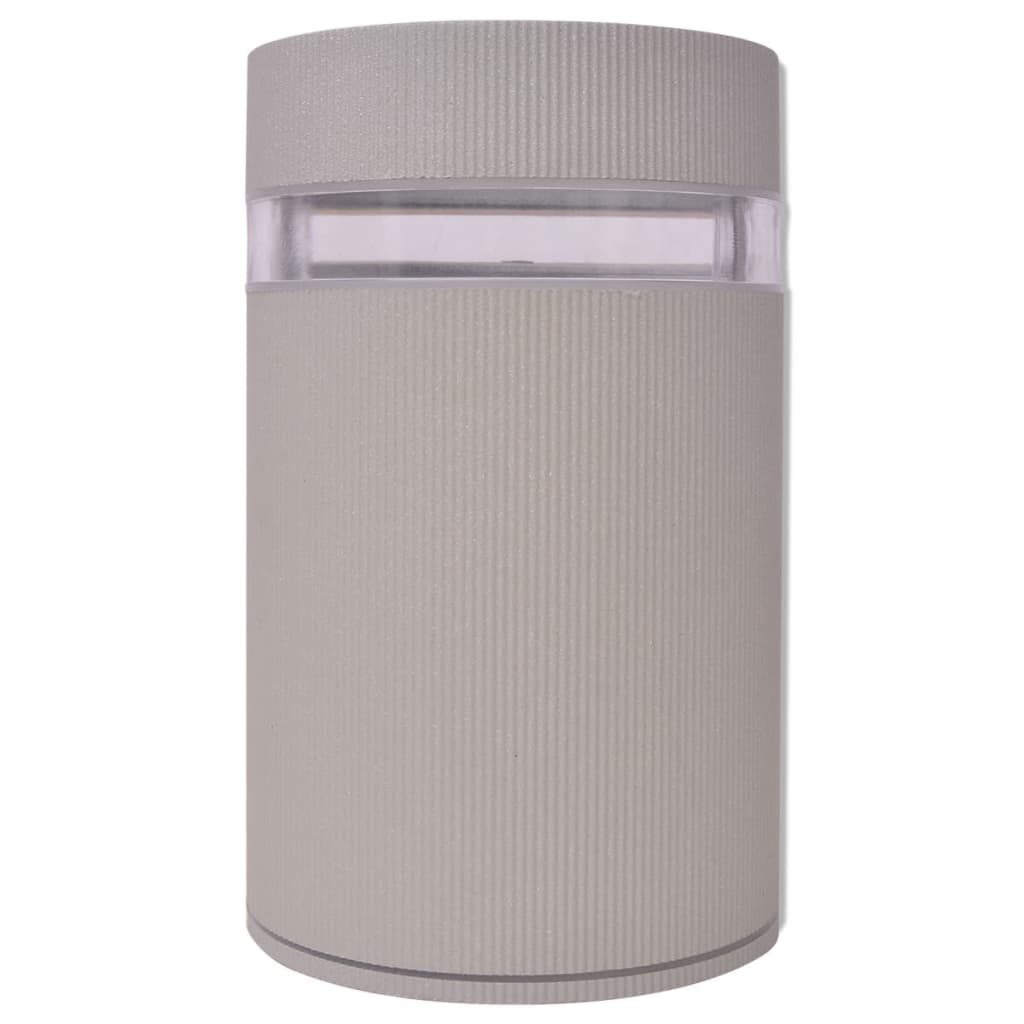 Aplică Semi-Cilindrică De Perete Pentru Exterior, Gri , Aluminiu