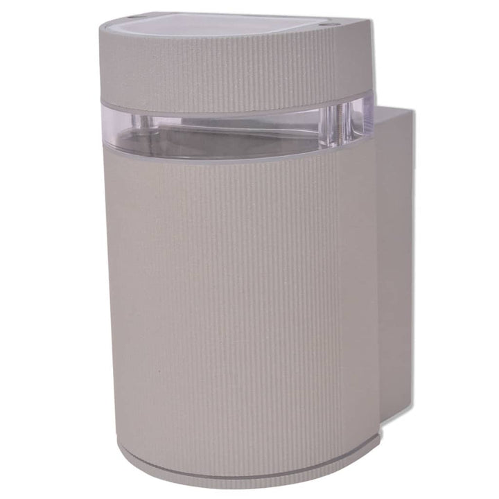 Aplică Semi-Cilindrică De Perete Pentru Exterior, Gri , Aluminiu