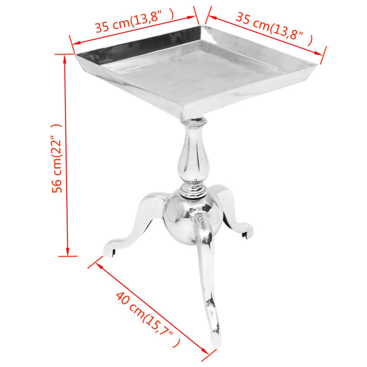 Masă Laterală Ă, Argintiu, Aluminiu