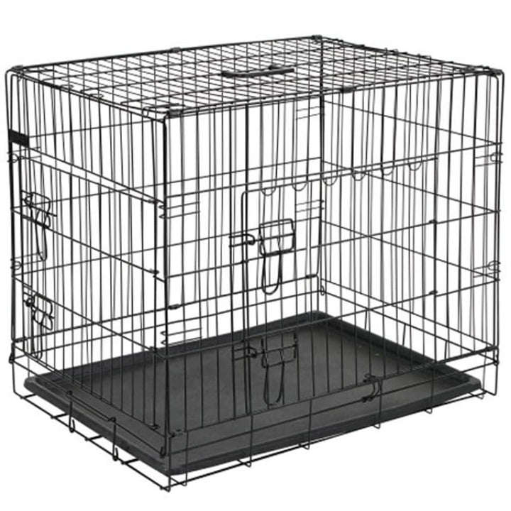 @Pet Cușcă Transport Câini, Negru, 50,8X30,5X35,5 Cm, Metal 15006