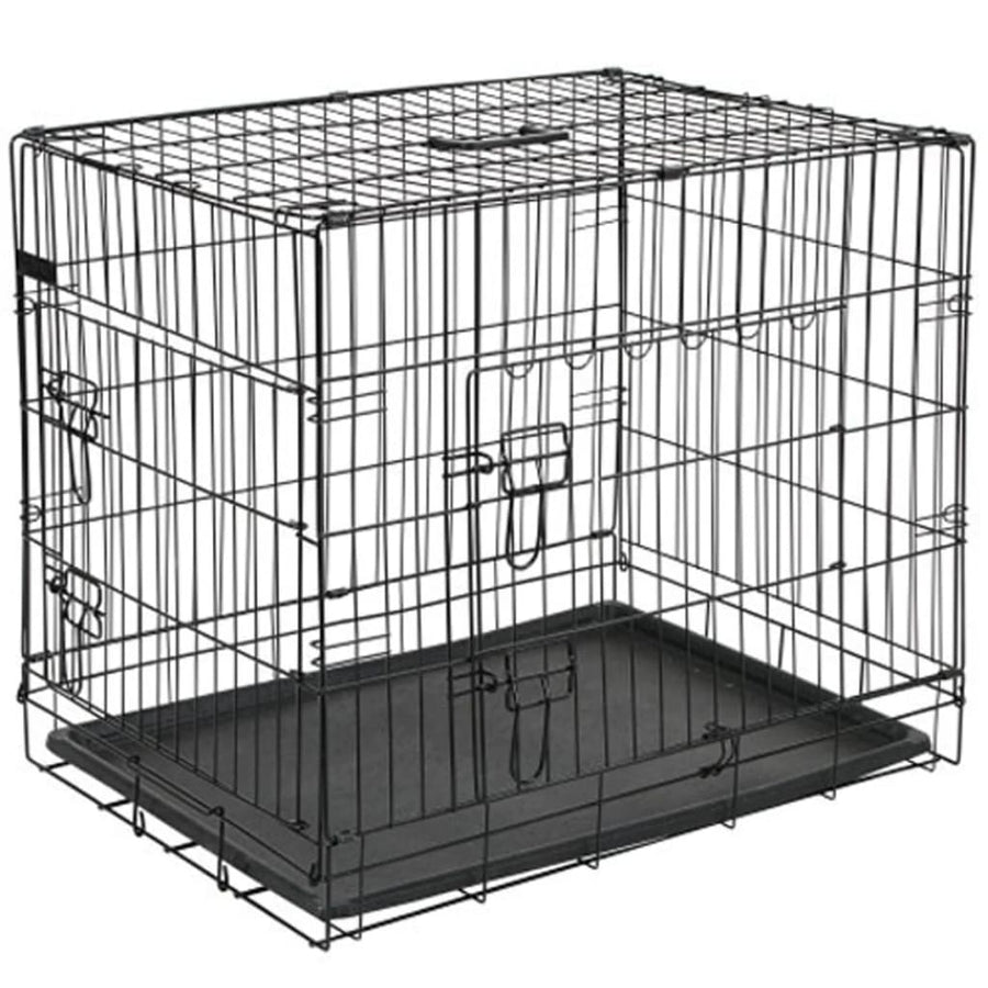 @Pet Cușcă Transport Câini, Negru, 50,8X30,5X35,5 Cm, Metal 15006