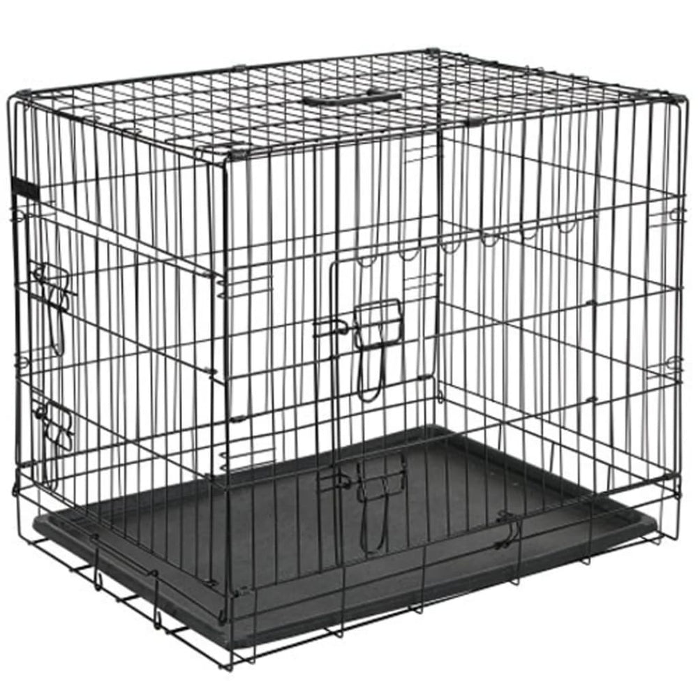 @Pet Cușcă Transport Câini, Negru, 50,8X30,5X35,5 Cm, Metal 15006
