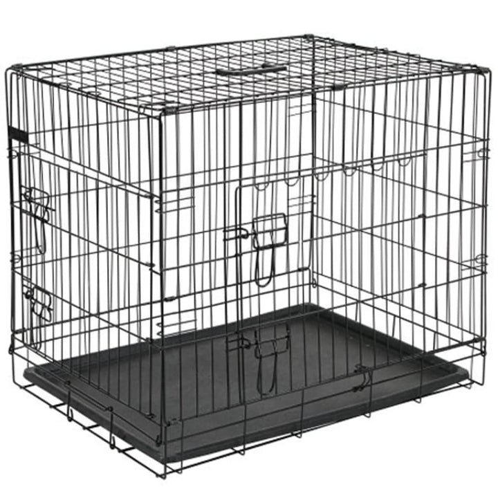 @Pet Cușcă Transport Câini, Negru, 50,8X30,5X35,5 Cm, Metal 15006